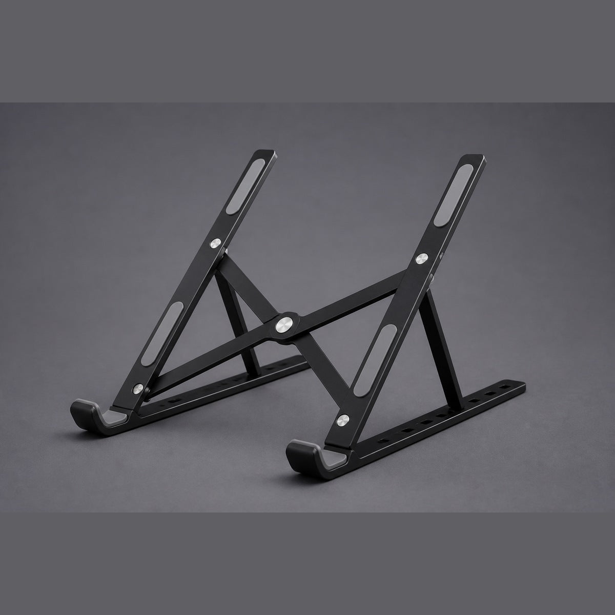 Desk, folding laptop stand, matte black