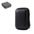 Folding Magnetic Charging Stand with black carbon-pattern storage case