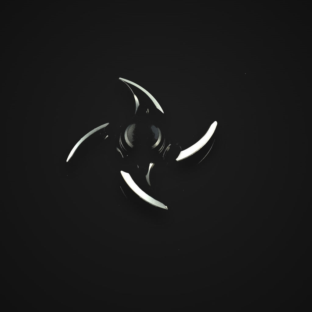 Metal Spinner, matte black, on charcoal