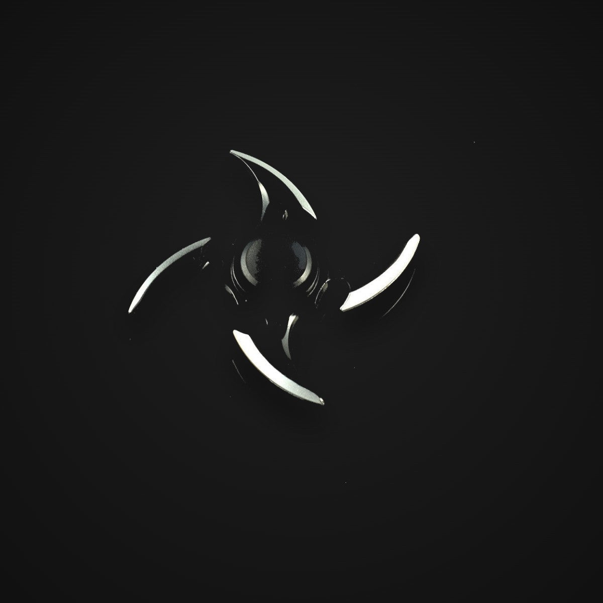 Metal Spinner, matte black, on charcoal