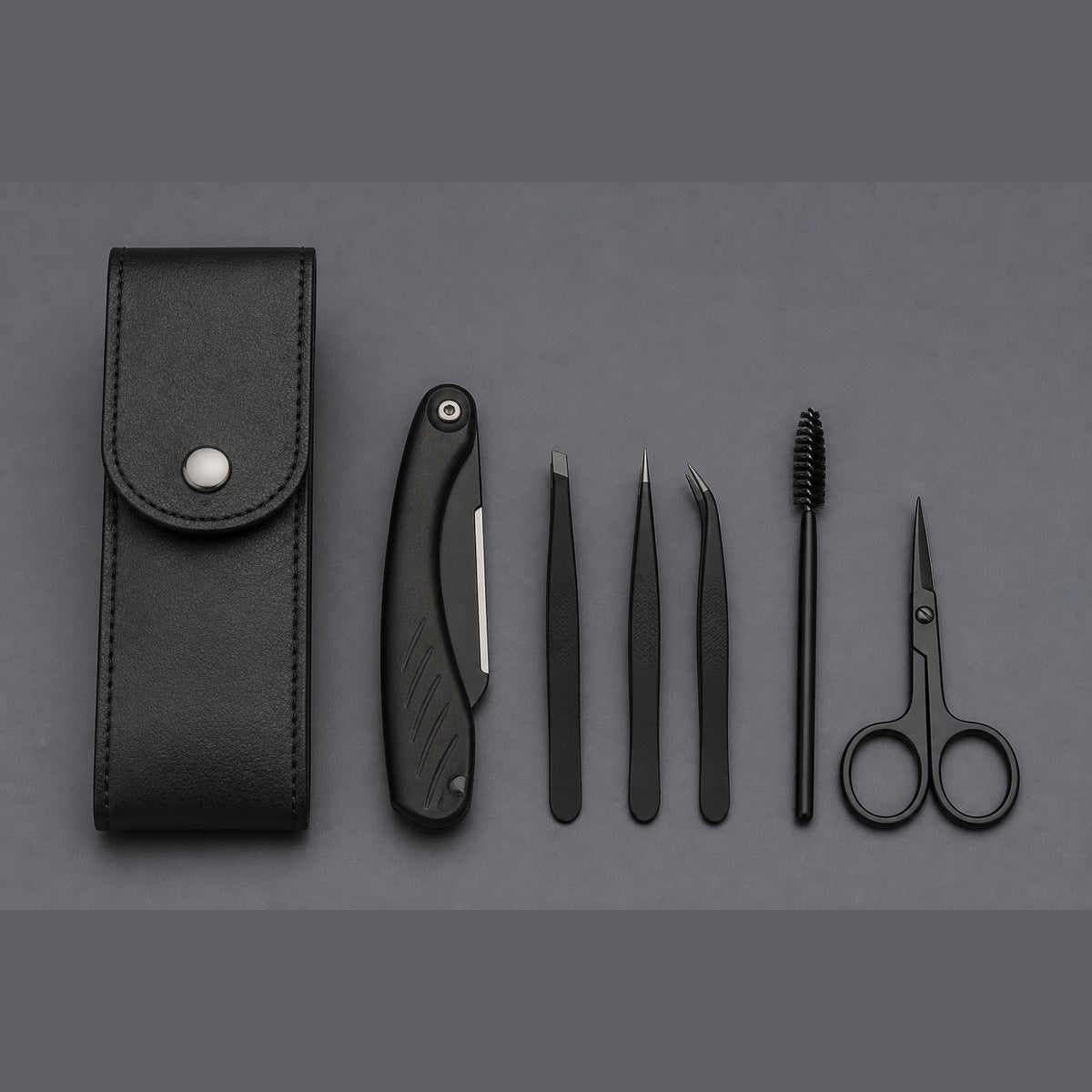 Precision Tweezers, matte black, on graphite