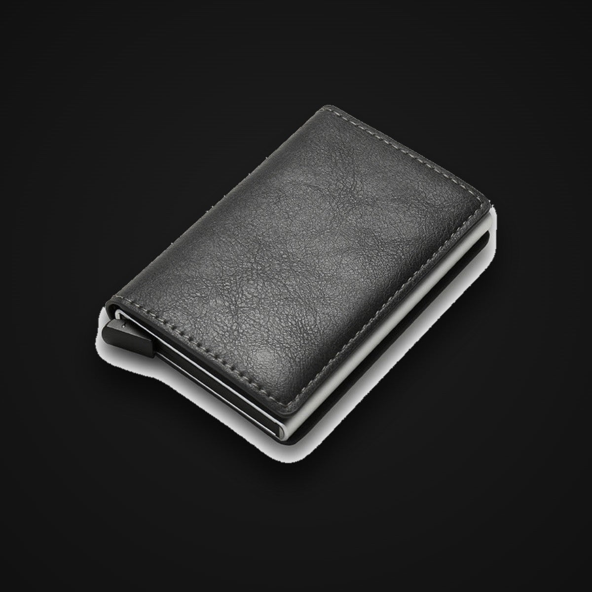 Slim Wallet, matte black, on charcoal