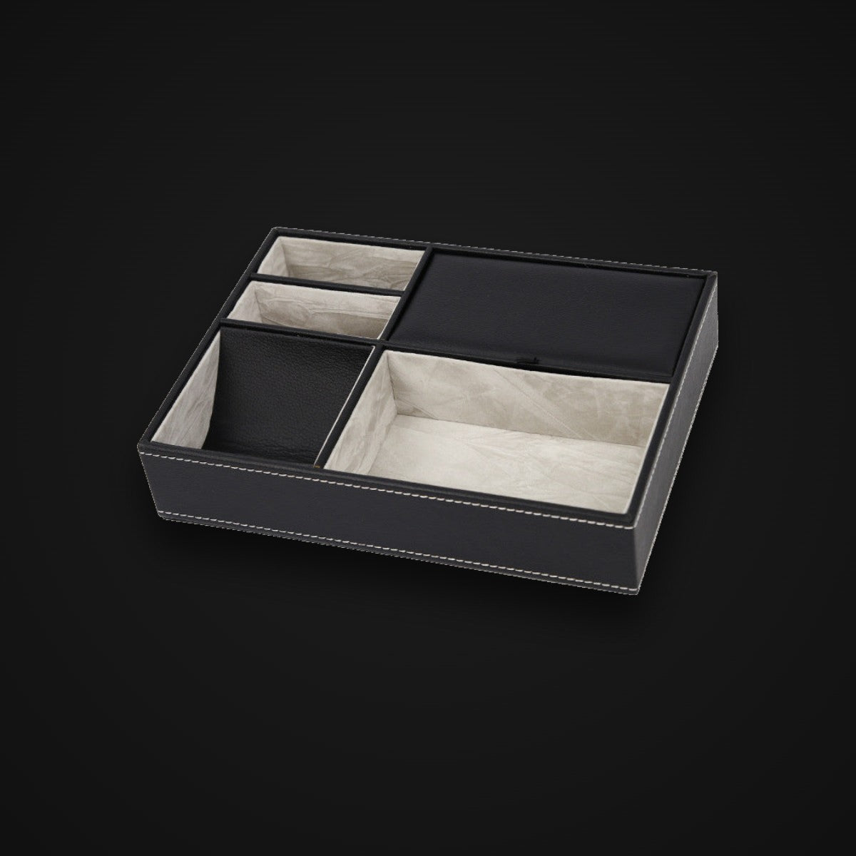 Valet Tray, matte black, on charcoal